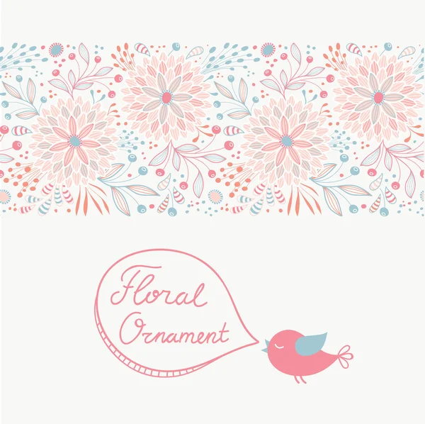 Seamless floral ornament — Stock Vector