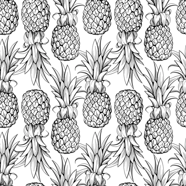 Ananas naadloze patroon — Stockvector