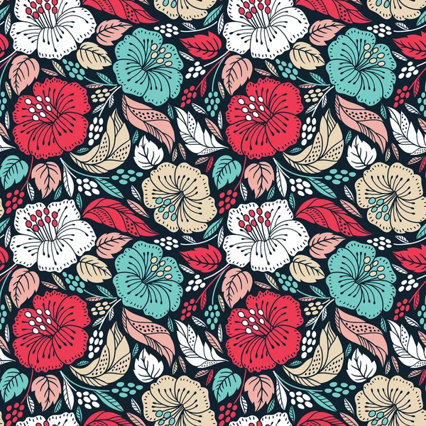 Seamless floral pattern — Stock Vector