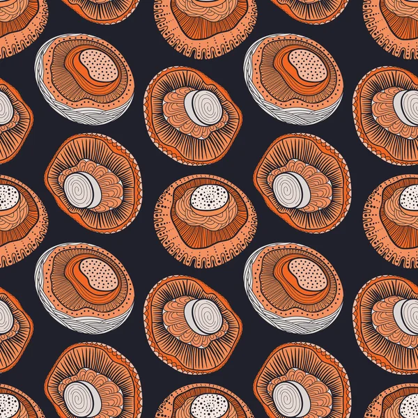 Champignons motif sans couture — Image vectorielle