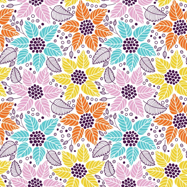 Patrón floral sin costuras — Vector de stock