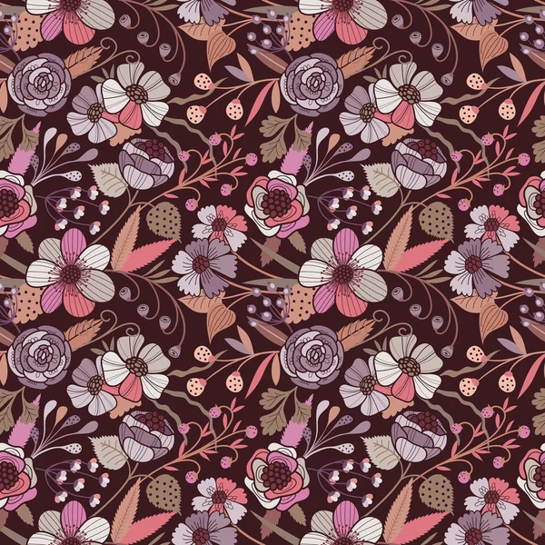 Seamless floral pattern — Stock Vector