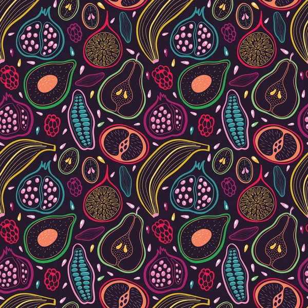 Fruit naadloos patroon — Stockvector