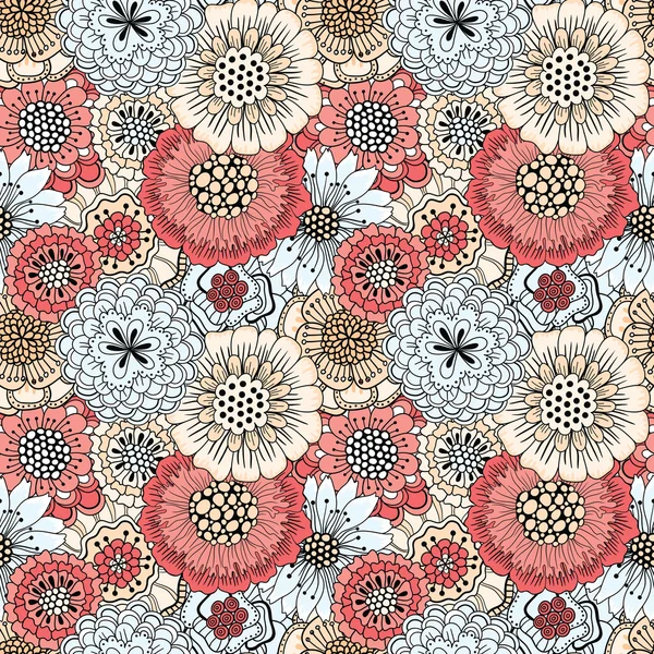 Naadloos bloemenpatroon — Stockvector