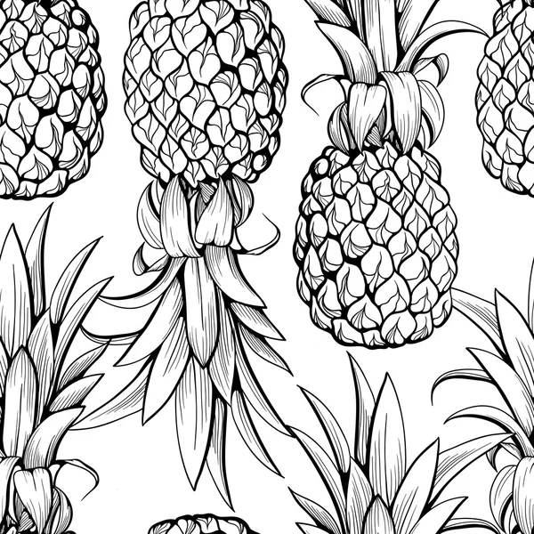 Ananas motif sans couture — Image vectorielle