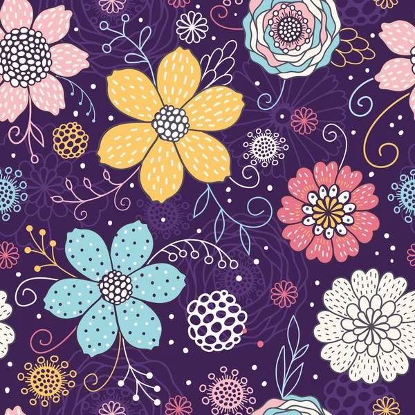 Modèle floral sans couture — Image vectorielle