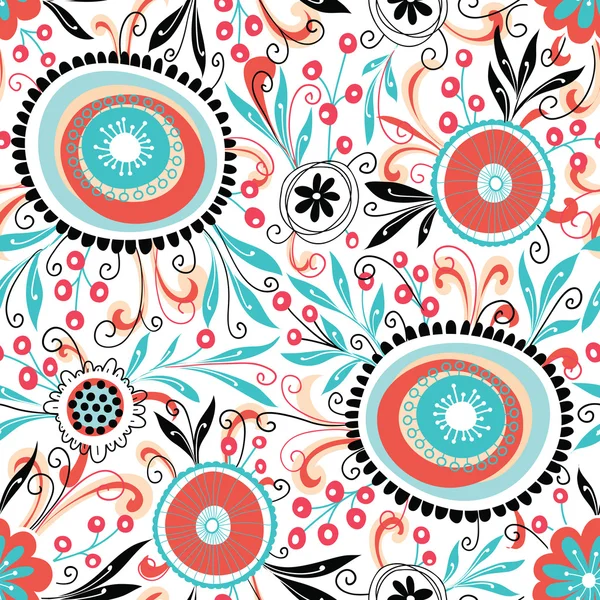 Seamless floral pattern — Stock Vector