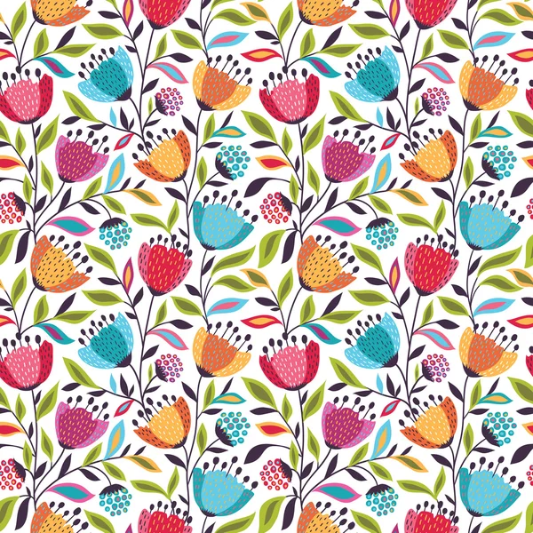 Seamless floral pattern — Stock Vector