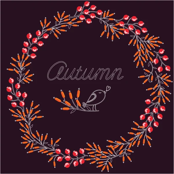 Marco vectorial de otoño — Archivo Imágenes Vectoriales