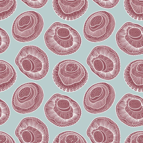 香菇无缝模式 — 图库矢量图片