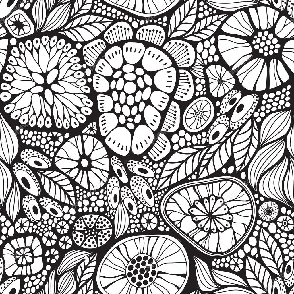 Abstract seamless floral pattern