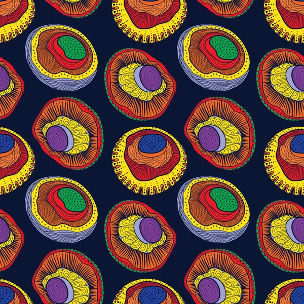 Champignons motif sans couture — Image vectorielle