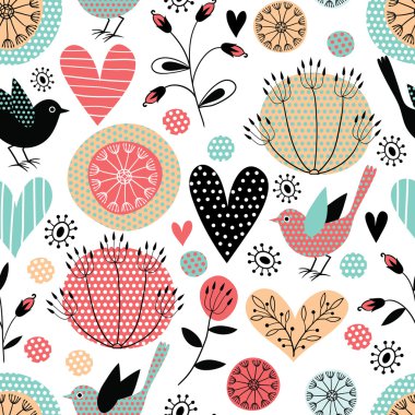 romantik vektör seamless modeli