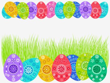 Paskalya yumurtaları defferent renklerde boyanmış