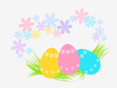 Paskalya yumurtaları defferent renklerde boyanmış