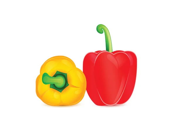 Beautiful ripe bell pepper - Stok Vektor