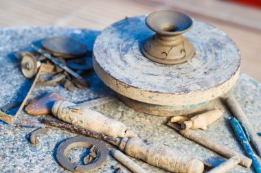 Bir pişmiş toprak heykel Antik Sanat