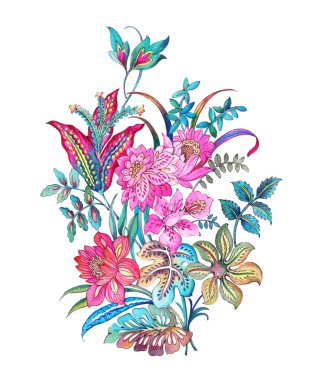 Beyaz arka planda güzel bir çiçek dalı