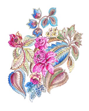 Beyaz arka planda güzel bir çiçek dalı