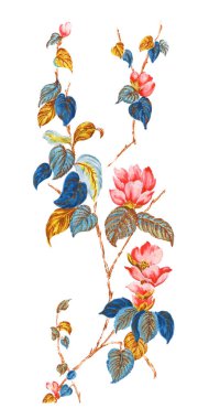 Beyaz arka planda güzel bir çiçek dalı