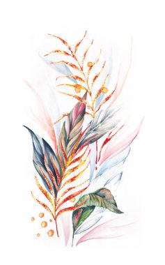 Beyaz arka planda güzel bir çiçek dalı