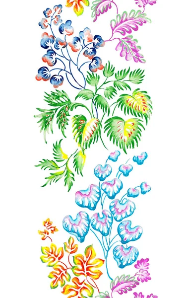 Krásná Umělecká Větev Květin Bílém Pozadí — Stock fotografie
