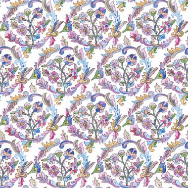 Kusursuz suluboya çiçekli ve soyut