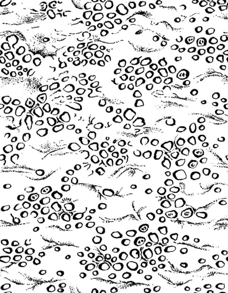 SEAMLESS BLACK AND WHITE ANIMAL ABSTRACT PATTERN