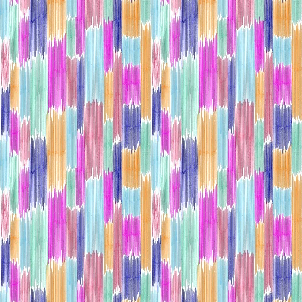 Seamless Colorful Stripe Pattern Ikat Textures — Stock Photo, Image