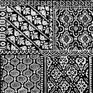 El çizimi siyah ve beyaz doku grunge tasarımları 