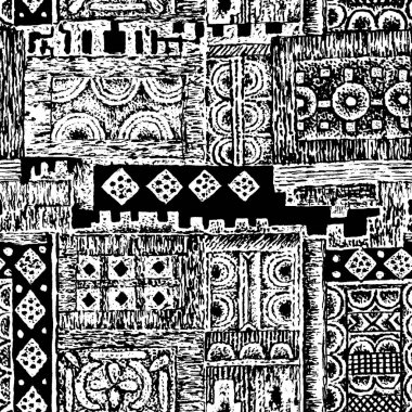 El çizimi siyah ve beyaz doku grunge tasarımları 