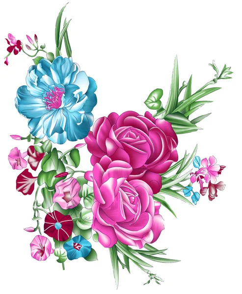 Computer Made Schöne Floral Motif — Stockfoto