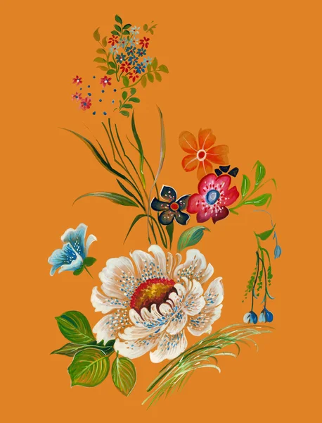 Primavera flores de design têxtil — Vetor de Stock