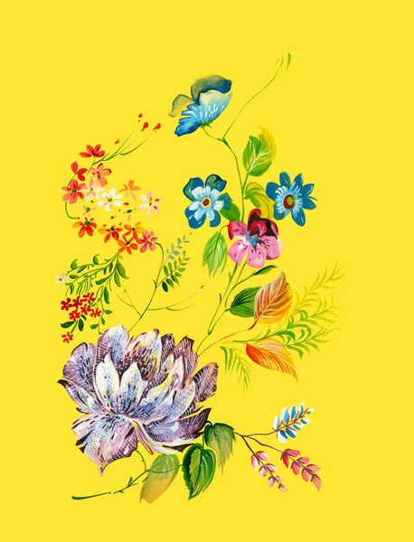 Printemps textile design fleurs — Image vectorielle