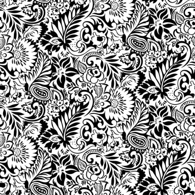 siyah ve beyaz kalın ethinic desenli desen