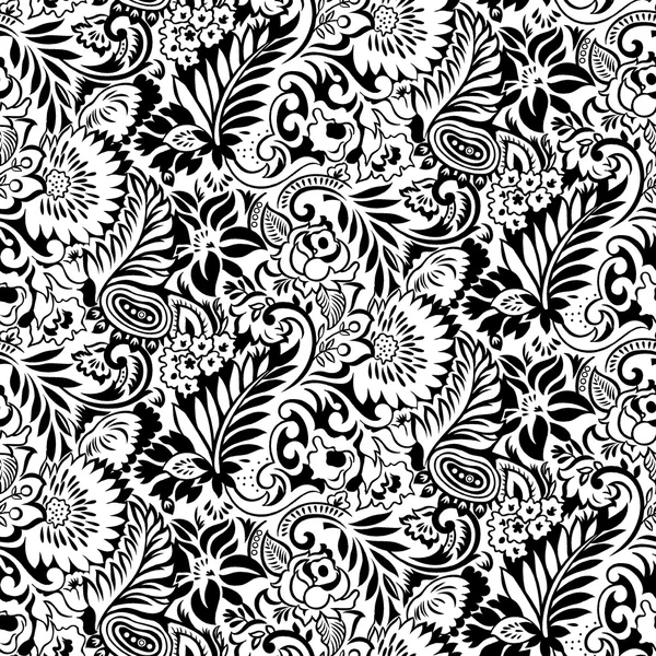 Black and white floral wallpaper Stock Vector Image by ©devmanoj8729  #81311054