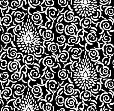 sorunsuz siyah beyaz benzer motifi sanat