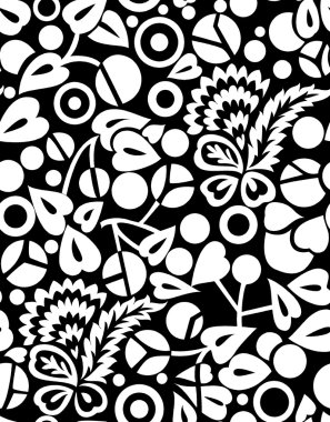 Kusursuz siyah beyaz desen