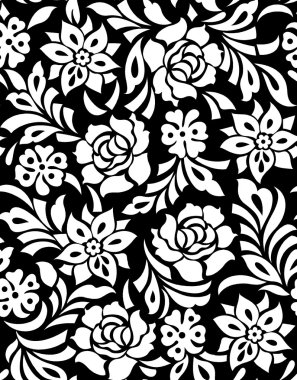 sorunsuz siyah beyaz çekici braso desen