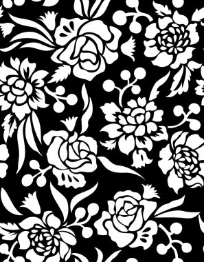 sorunsuz siyah beyaz çekici braso desen