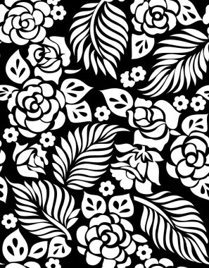 sorunsuz siyah beyaz çekici braso desen