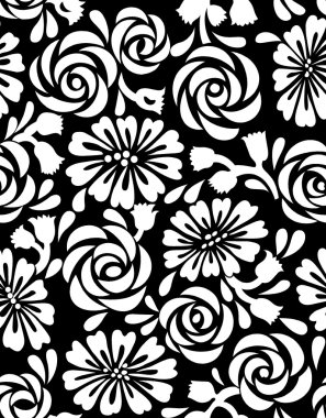 ethinic göz ile Dikişsiz siyah-beyaz desen