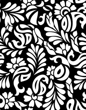 ethinic göz ile Dikişsiz siyah-beyaz desen