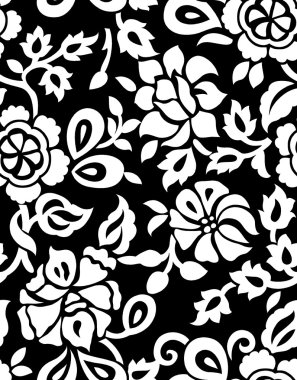 ethinic göz ile Dikişsiz siyah-beyaz desen