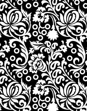 ethinic göz ile Dikişsiz siyah-beyaz desen