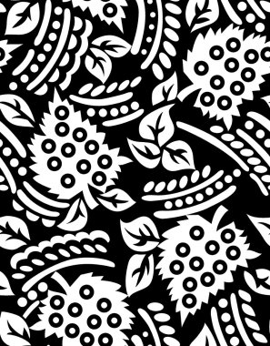 ethinic göz ile Dikişsiz siyah-beyaz desen