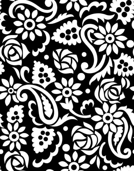 완벽 한 흑인과 백인 매력적인 braso 패턴 — 스톡 벡터