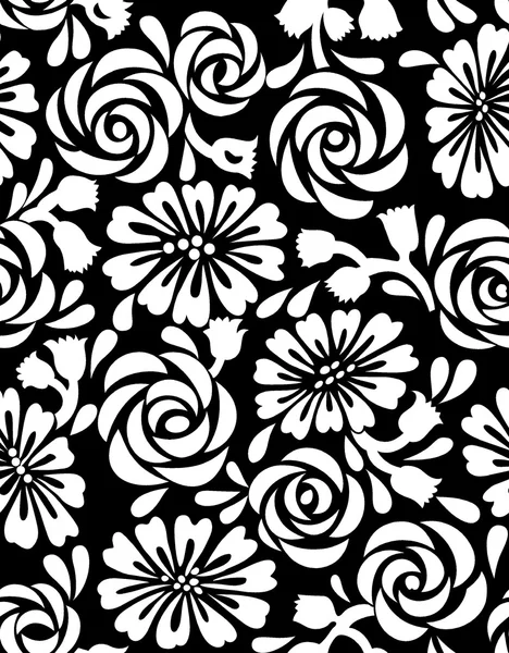 ethinic göz ile Dikişsiz siyah-beyaz desen