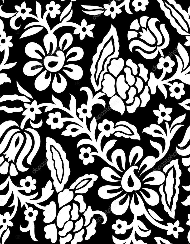 seamless black and white attractive braso pattern