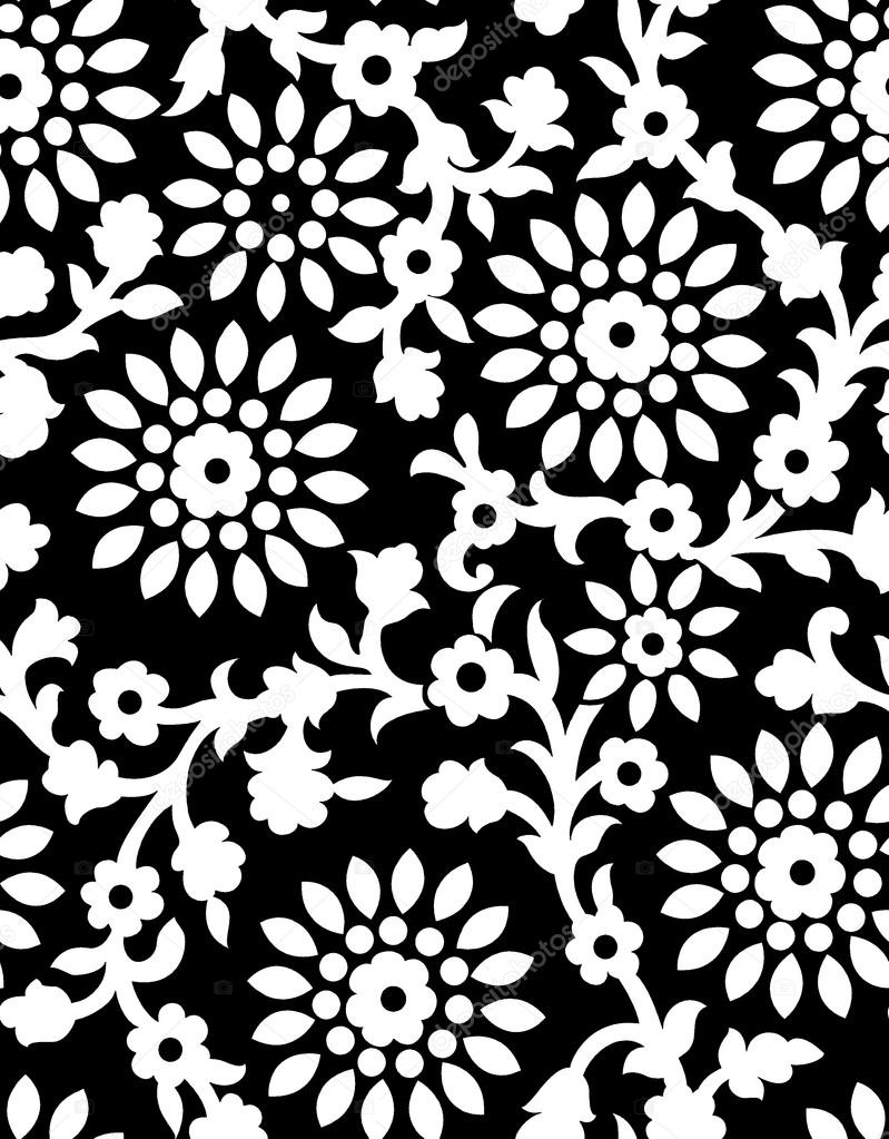 seamless black and white pattern with ethinic look